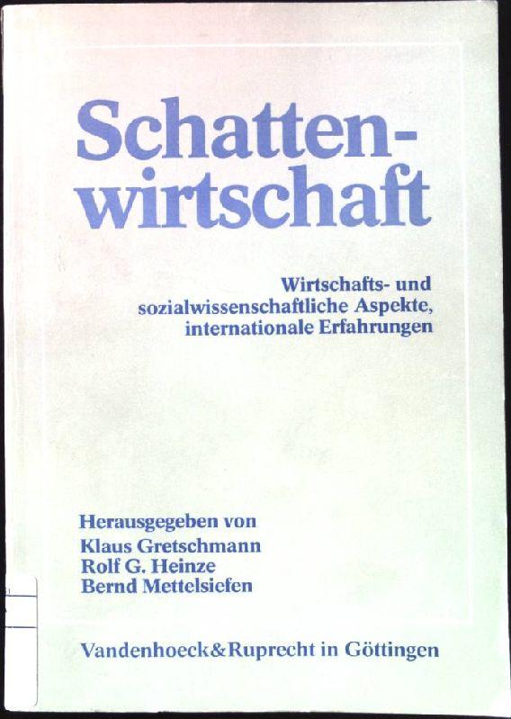 Schattenwirtschaft: Wirtschafts- und sozialwissenschaftliche Aspekte, internationale Erfahrungen (German Edition)