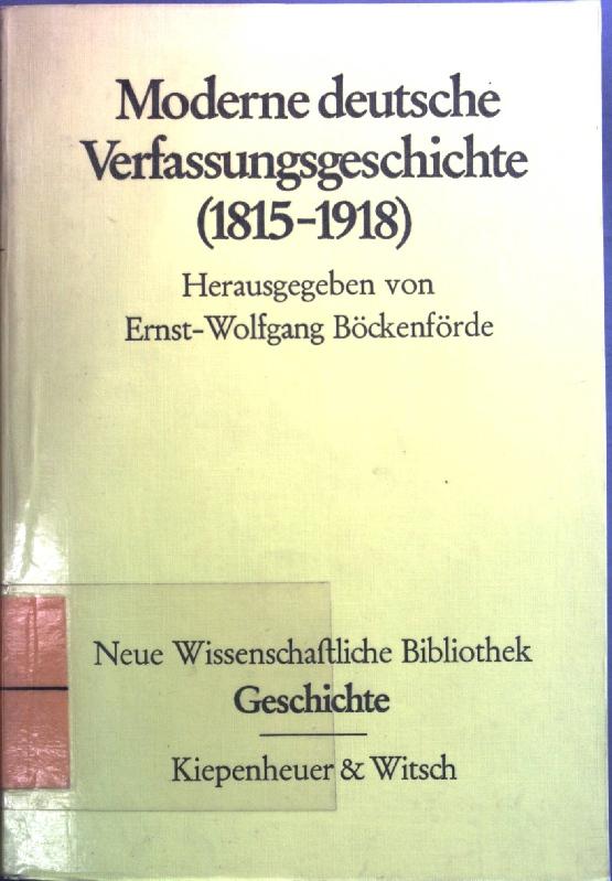 Moderne deutsche verfassungsgeschichte 1815-1918