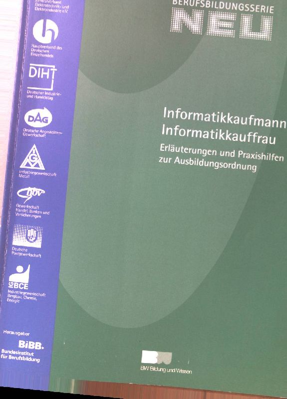 Erläuterungen und Praxishilfen zur Verordnung über die Berufsausbildung zum Informatikkaufmann, zur Informatikkauffrau vom 10. Juli 1997. Berufsbildungsserie neu - Kahn, Sabine (Red.)