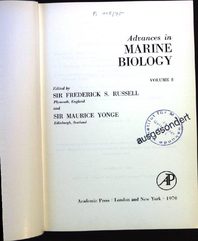 Advances in Marine Biology: v. 8 - Russell, Sir F.S. and Maurice Yonge