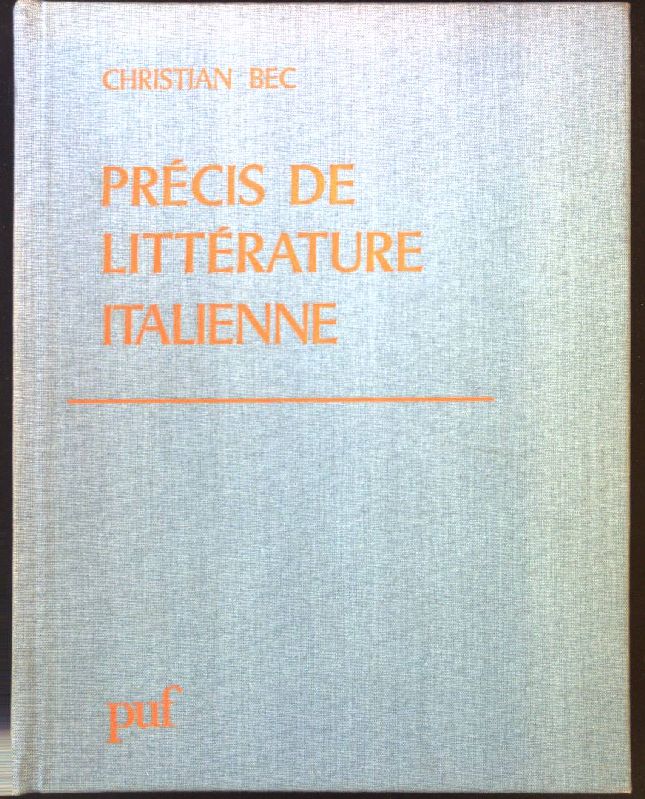 Précis de littérature italienne