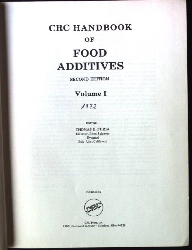 CRC Handbook of Food Additives Volume 1 - Furia, Thomas E. and Furia