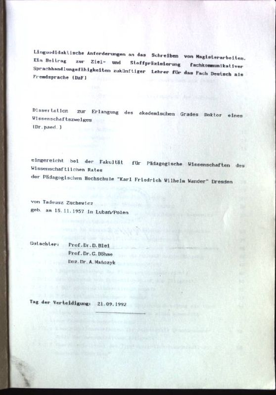 Dissertation deutsch