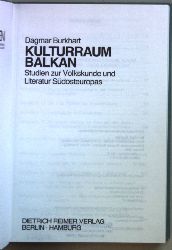 Kulturraum Balkan: Studie zur Volkskunde und Literatur Südosteuropas (Lebensformen / Veröffentlichung des Hamburger Instituts für Volkskunde)