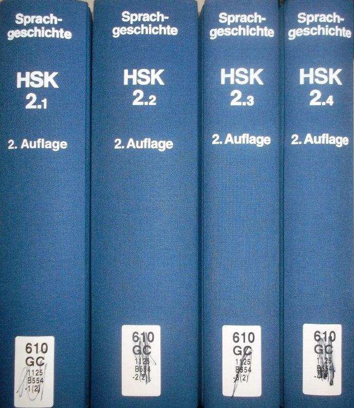 Sprachgeschichte. Ein Handbuch zur Geschichte der deutschen Sprache und ihrer Erforschung. (=Handbücher zur Sprach- und Kommunikationswissenschaft, 1. und 2. Halbband, Band 2.1/2.2).