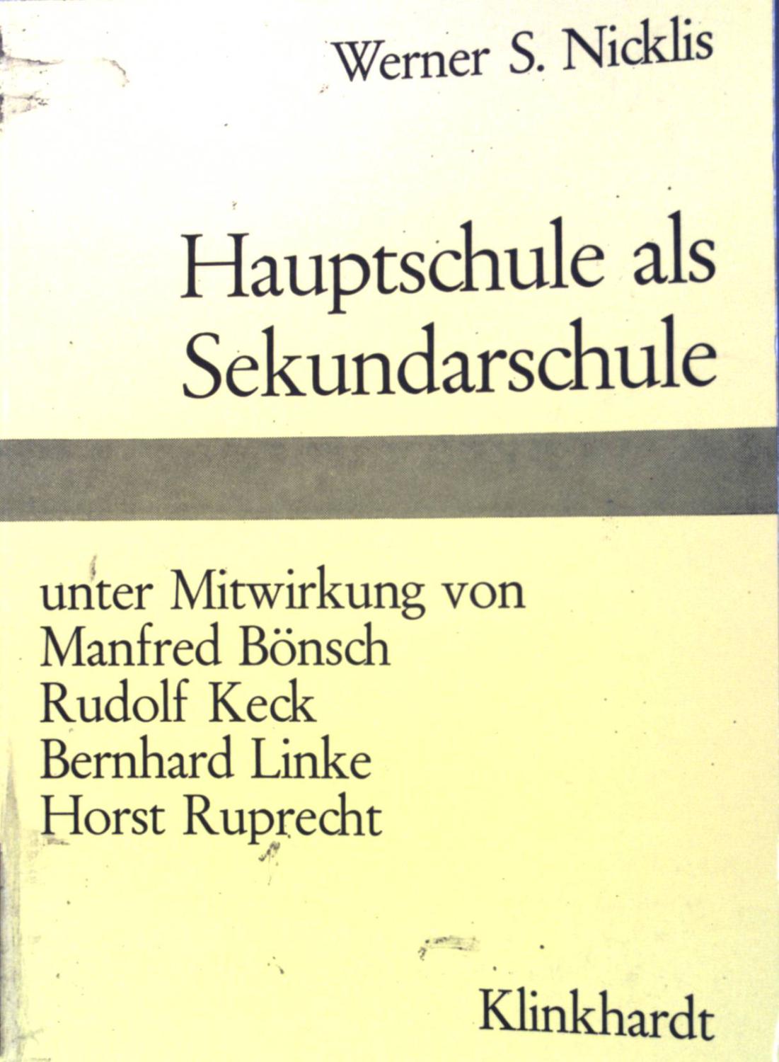 Hauptschule als Sekundarschule