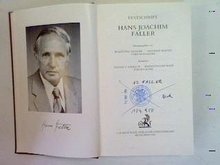 Festschrift Hans Joachim Faller.