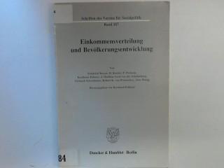 Einkommensverteilung und Bevölkerungsentwicklung. (Schriften des Vereins für Socialpolitik)