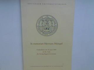 In memoriam Hermann Heimpel