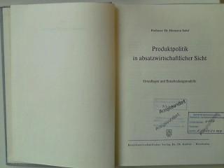 Produktpolitik in absatzwirtschaftlicher Sicht: Grundlagen u. Entscheidungsmodelle (German Edition)