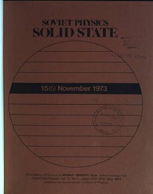 Soviet Physics Solid State Abebooks - 