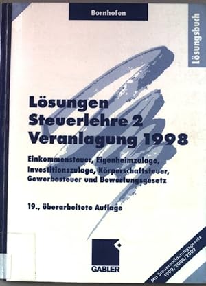 Bornhofen Steuerlehre 2 Einkommensteuer Zvab - 