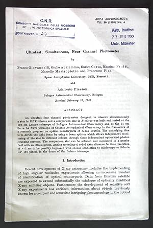 Ultrafast, Simultaneous, Four Channel Photometer; Reprint from: Acta Astronomica;