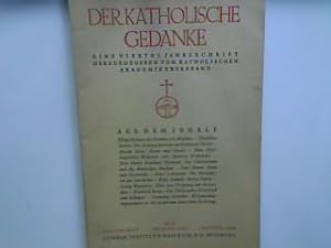 Über den Ursprung der Gottesidee. - in : 2. Heft - April bis Juni- 1936 : Der katholische Gedanke...