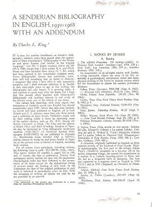 A SENDERIAN BIBLIOGRAPHY IN ENGLISH, 1950-1968, WITH AN ADDENDUM