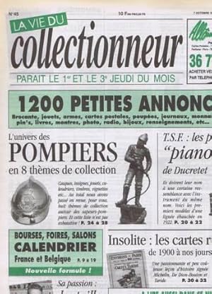 La vie du collectionneur du 7 octobre 1993 n 45 l univers des pompiers en 8 themes de collection