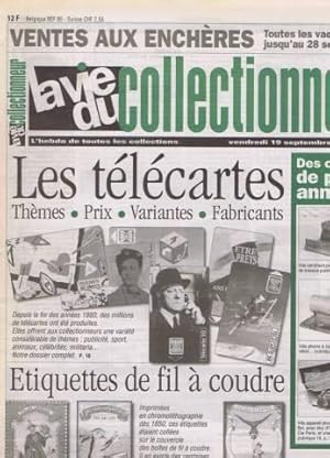 La vie du collectionneur N° 191 du 19 septembre 1997 les telecartes - 150 benitiers de chevet-500...