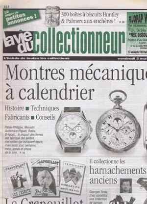 La vie du collectionneur N° 129 du 3 mai 1996 montres mecaniques a calendrier - le crapouillot - ...