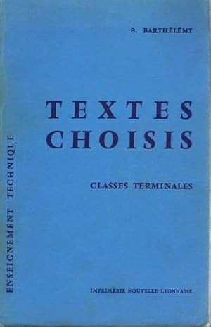 Textes choisis - classes terminales