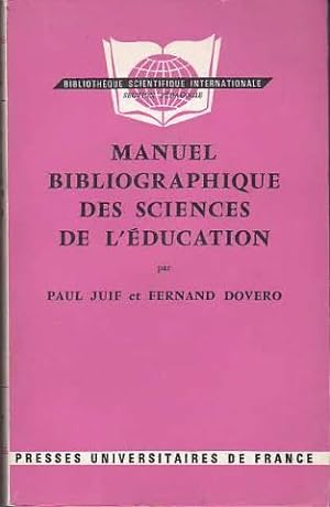 Manuel bibliographique des sciences de l education