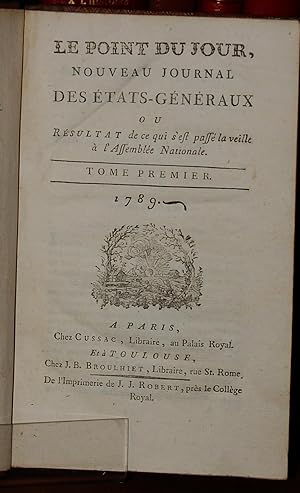 POINT DU JOUR (Le), nouveau journal des États-Généraux ou résultat de ce qui s'est passé la veill...