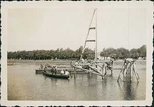 Sénégal, St Louis, réparation d'une passerelle