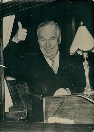 Charlie Chaplin à la gare de Waterloo, Londres 1952