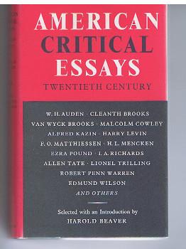American Critical Essays Twentieth Century.,