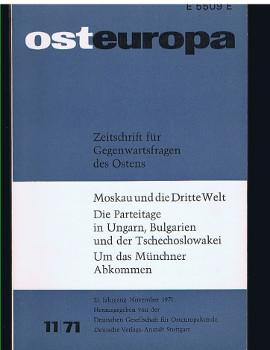 Osteuropa - Zeitschrift für Gegenwartsfragen des Ostens. 21. Jahrgang, Heft 11, November 1971.,