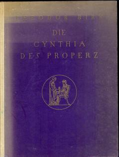 Die Cynthia des Properz.,