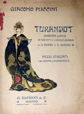 Turandot, Non piangere Liù. Spartito per canto e piano.