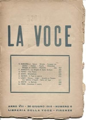 La voce. Anno VIII, 30 giugno 1916, numero 6