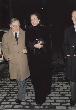 Maria Callas and Charles Vannes (secretaire general du Theatre des Champs Elysées) at the novembe...