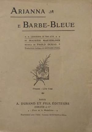 'Arianna e Barbe-Bleue. Libretto d''opera'