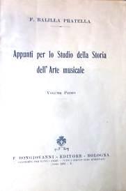 'Appunti per lo studio della storia dell''arte musicale'