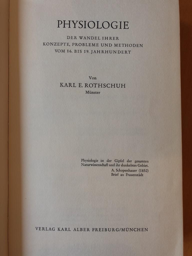Physiologie Orbis Academicus - Rothschuh, Karl E.