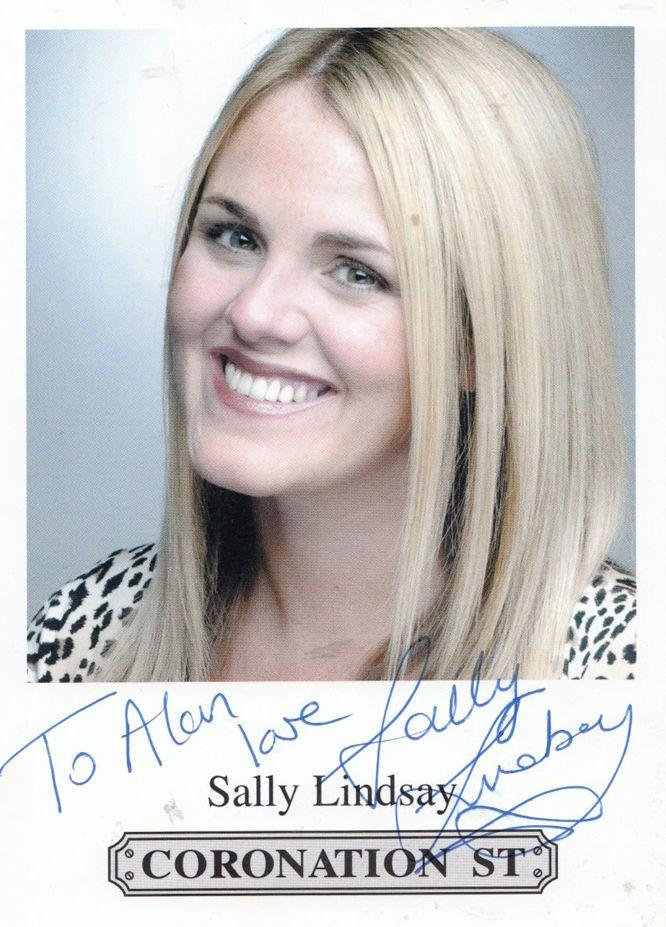 Sally Lindsay Coronation Street Vintage Hand Signed Cast Card