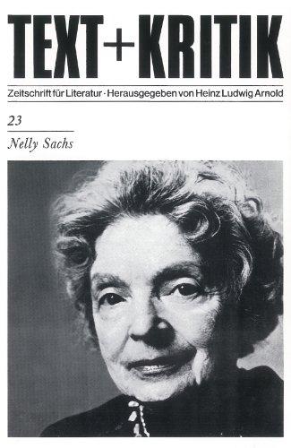 Nelly Sachs (TEXT+KRITIK 23) - Heinz, Ludwig Arnold