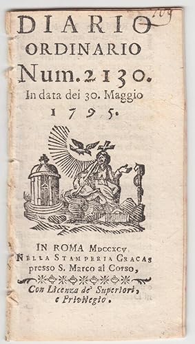 Diario Ordinario N.2130 Del 30 Maggio 1795 In Roma Nella Stamperia Cracas