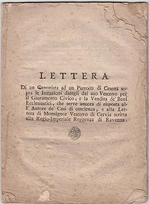 Gio.Dugaria-Lettera Di Un Canonista Ad Un Parroco Di Cesena 1799-L1614