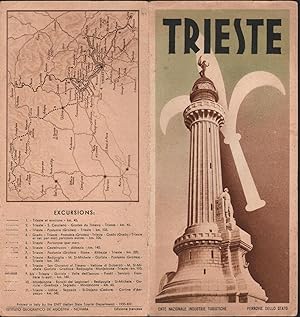 376-Trieste Carta Topografica Della Città' Sei Vedute All'interno 1935