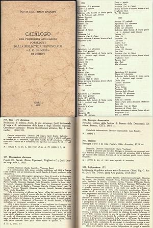 Catalogo Dei Periodici Abruzzesi Posseduti Dalla Biblioteca Provinciale-1971-O 3