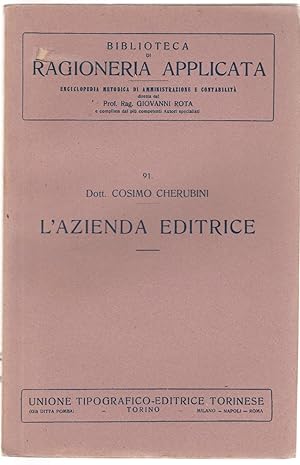Biblioteca Di Ragioneria Applicata C. Cherubini L'azienda Editrice 1921-L4696