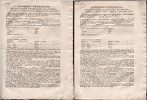 Governo Pontificio-Due Contratti Di Mezzedria Serra De Conti-Ancona-1852