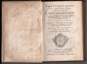 P. G. A. Laboranti -Direttorio Sacro Per .L'offizio Divino-Venezia 1770-L2127