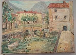 PITTORE-TRIESTE-CARLO GIORGIO TITZ-OLIO SU TELA-Cm.40x53-FIRMATO E DATATO-TITZ48