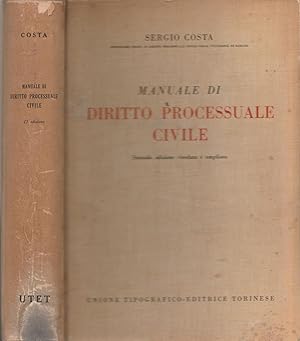 Sergio Costa Manuale Di Diritto Processuale Civile Ii Edizione Utet 1959 4164