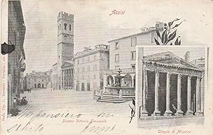 Perugia Assisi Piazza Vittorio Emanuele Tempio Di Minerva Animata Viaggiata 471