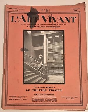 L?Art Vivant 1929 N°110 Le theatre a Pigalle