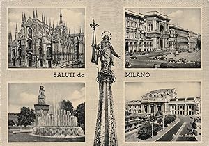 Milano Saluti Da Milano Vedutine Viaggiata 1956 C629